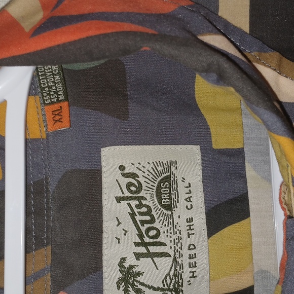 Howler Bros Men's Shirt Size XXLARGE Mansfield Shirt Abstract Savannah:Petrol - Picture 3 of 4